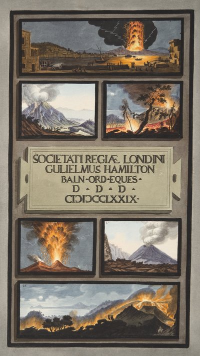 Fragments of Volcanic matter from Mount Vesuvius after the eruption of 8th August 1779, Plate V, supplement to 